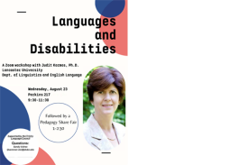 Zoom workshop Languages and Disabilities